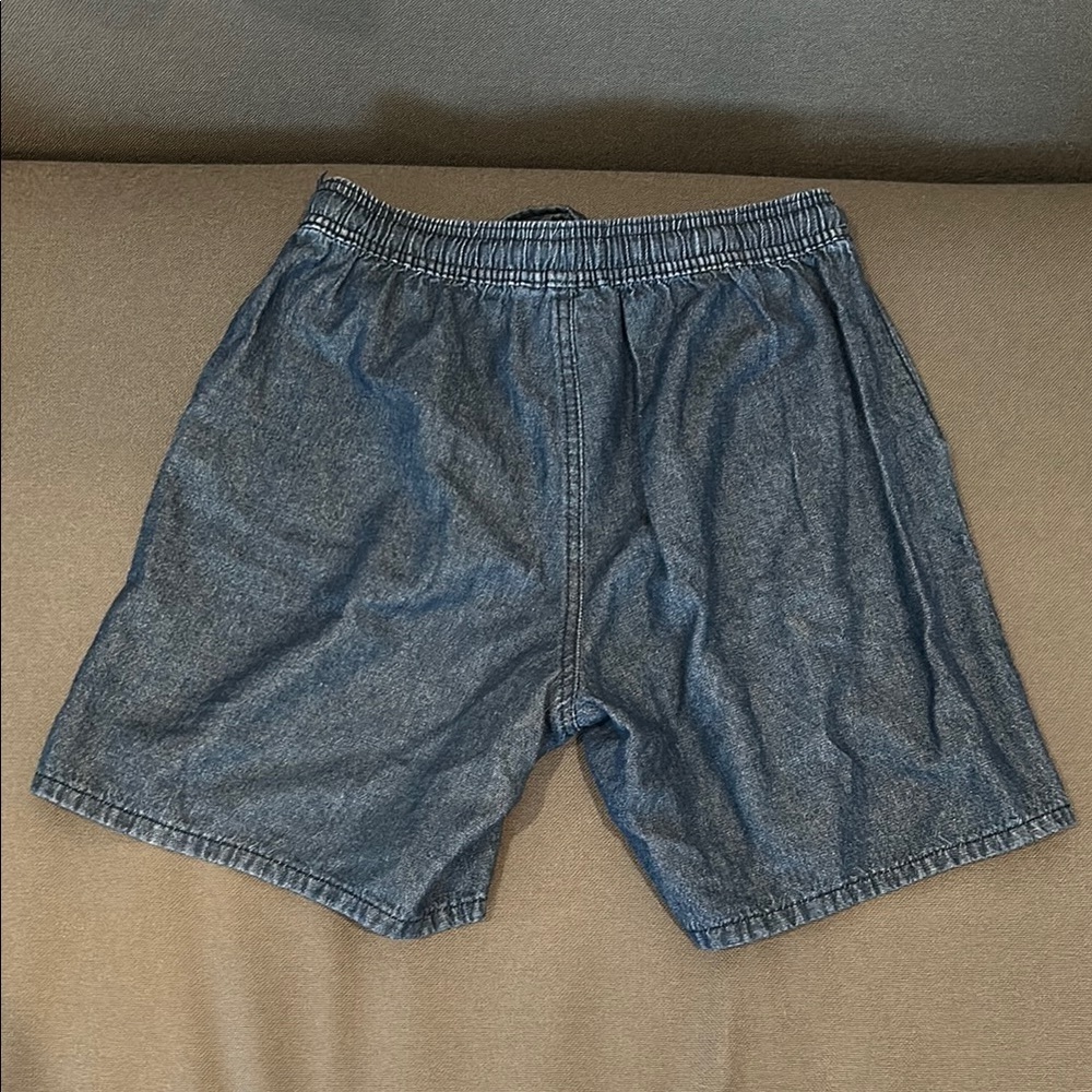 Karen Scott Blue Denim Shorts - Picture 3 of 5